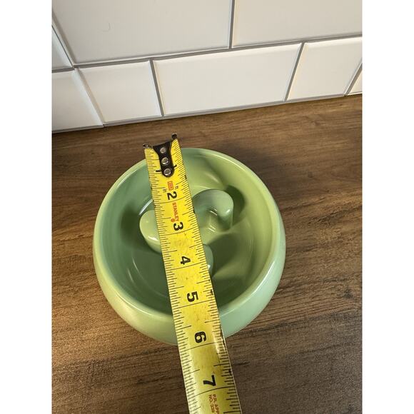 Martha Stewart Pets Dog Bowl Cat Bowl Slow Feeder Slow Eating Green - Picture 4 of 4